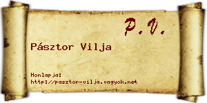 Pásztor Vilja névjegykártya